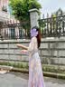 三吉黑花【阑珊】新中式烫金烧花早春漂亮连衣裙冰花绒长裙子 江南绿-第二批 25天 M 实拍图