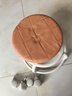 【京喜甄选】椅子万向轮美缝凳子带轮旋转擦地矮凳美甲修脚凳滑轮 儿童凳-咖色款 实拍图