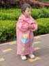 牧萌儿童雨衣男童女童幼儿园小童宝宝全身防水小学生分体斗篷式雨披 樱花粉独角兽【高领按扣+送收纳袋】 S【建议身高80-95cm】 实拍图