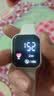 其他品牌高颜值LED手表时尚方形学生科技感超强夜光数字个性运动 太空白 实拍图