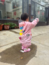 牧萌儿童雨衣男童连体套装防水全身幼儿园女孩小童 樱花独角兽 M 实拍图