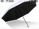 天堂伞 防紫外线晴雨伞三折 便携黑胶遮阳太阳伞晴雨两用 粉紫 实拍图