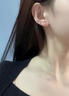 戚小米爆闪S形999足银针圆头耳钉女睡觉免摘耳环养耳洞螺丝拧扣耳饰品 【999银针】3mm双圆头耳钉一对 实拍图