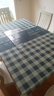 桌布新款欧式风格防水防油免洗餐桌茶几桌垫家用桌布 好运格子-蓝色（薄款） 137*90cm 实拍图