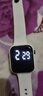 其他品牌高颜值LED手表时尚方形学生科技感超强夜光数字个性运动 太空白 实拍图