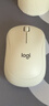 罗技（Logitech）M221 轻音鼠标 无线鼠标 办公鼠标 对称鼠标 带无线微型接收器 米白色 实拍图