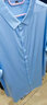 CJZ短袖衬衣男中老年装顺滑桑蚕丝夏新商务韩版绸缎高档爸爸真丝衬衣 蓝色 XL (175) 实拍图