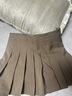 Ceokue卡其色百褶裙女半身裙秋冬短裙春夏季新款高腰显瘦jk裙子a字裙 卡其【含内衬】-春夏款 L (适合105-115斤) 实拍图