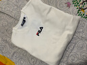 FILA 斐乐女装卫衣男女同款套头卫衣秋冬情侣款休闲加绒保暖长袖上衣 奶盐白-IV M 170/92A/M 实拍图