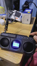 山水（SANSUI）户外无线蓝牙音箱高音质家用桌面音响HiFi重低音炮便携式迷你小型音响老年人视频收音机音箱 M32雅灰+收音+歌词同步+数字点歌 实拍图