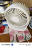 得力【充插两用】桌面小风扇办公室学生宿舍风扇户外婴儿车小型电扇吹辅食台式大风力制冷风扇LK201白 实拍图