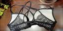 KJ内衣前扣式文胸小胸聚拢显大无钢圈调整型蕾丝美背性感文胸罩套装 801藏青色【套装】 75B =34B 实拍图