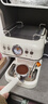 小熊（Bear）咖啡机 家用小型半自动意式 胶囊可用冷热双萃20Bar泵压 压力计 自动打奶泡 小白咖E12S7 实拍图