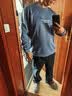罗蒙卫衣男秋冬季圆领宽松长袖T恤休闲打底衫上衣外套男装YT01蓝色2XL 实拍图