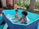 西哈泳士免充气折叠儿童游泳池家用室外小孩婴儿游泳桶成人大型户外支架 【今日特价】2.1米入门套餐 灰 实拍图
