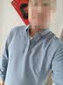 罗蒙（ROMON）长袖T恤男桑蚕丝华夫格半高领中青年26年春秋休闲内搭T恤衫6003 实拍图