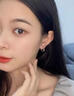 戚小米s999纯银莫比乌斯环耳环女养耳洞素圈耳钉耳圈高级耳骨钉圈圈耳饰 【10mm】莫比乌斯环耳圈一对【适合小耳垂耳骨】 实拍图