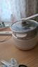 美的（Midea）电煮锅 小电锅 不锈钢0涂层电热锅 宿舍小锅多功能锅 1.6L学生寝室一体泡面小火锅XZC2017G 配蒸笼 实拍图