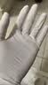 乌斯京一次性手套丁腈手套100只中码橡胶食品级加厚耐用厨房防护丁晴白 实拍图