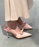 CHARLES&KEITH缎面蝴蝶结尖头高跟凉鞋女生日礼物送女友CK1-60361556 Light Pink浅粉色 36 实拍图