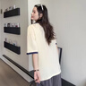 真维斯（Jeanswest）设计感小众短袖t恤女款夏季2026新款撞色纯棉半袖打底衫休闲上衣 实拍图