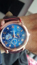 沃凯全自动机芯械男士手表高档日历石英表男款潮流时尚手表男名表 时尚款蓝面 实拍图