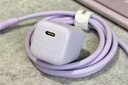 倍思苹果17充电器30W/20W可折叠快充头套装Type-C数据线适用iPhone17/16/15proMax/14手机iPad平板 【30W氮化镓升级款C-L】苹果8-14紫1.5米 适用苹果全系- 实拍图