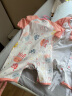 舒贝怡2件装婴儿衣服夏季薄款新生儿连体衣短袖哈衣儿童爬服粉色73CM 实拍图