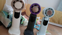 嘉柏兰高速手持小风扇挂脖桌面宿舍床头电风扇静音充电长续航usb风宝微小型便携迷你随身 岩石灰【顶配款】无刷电机丨冰磁制冷丨100档大风力 实拍图