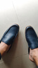 森达豆豆鞋男夏季牛皮软面休闲皮鞋单鞋 蓝色 42 实拍图