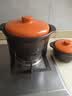 康舒（KANGSHU） 大容量砂锅炖锅家用耐高温陶土沙锅明火燃气陶土煲煮粥煲石锅 橙3.3L+1.1L(3-5人)破损补发 实拍图