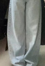 优衣库常规款女装男装宽松廓形牛仔裤/弯刀镰刀裤子479000 482280 482280/64湖蓝色(做旧设计) 24 /155/62A 实拍图