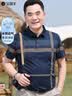 宝财羊爸爸夏装冰丝短袖t恤男高端格纹polo衫中老年人上衣服父亲节礼物 实拍图