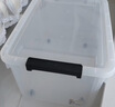 禧天龙塑料衣物收纳箱玩具整理箱车载储物箱55L 透明 1个装 带轮 实拍图
