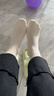 猫人（MiiOW）春夏袜子女中筒袜舒适【纯棉10A抗菌】透气简约百搭长筒袜新疆棉 实拍图