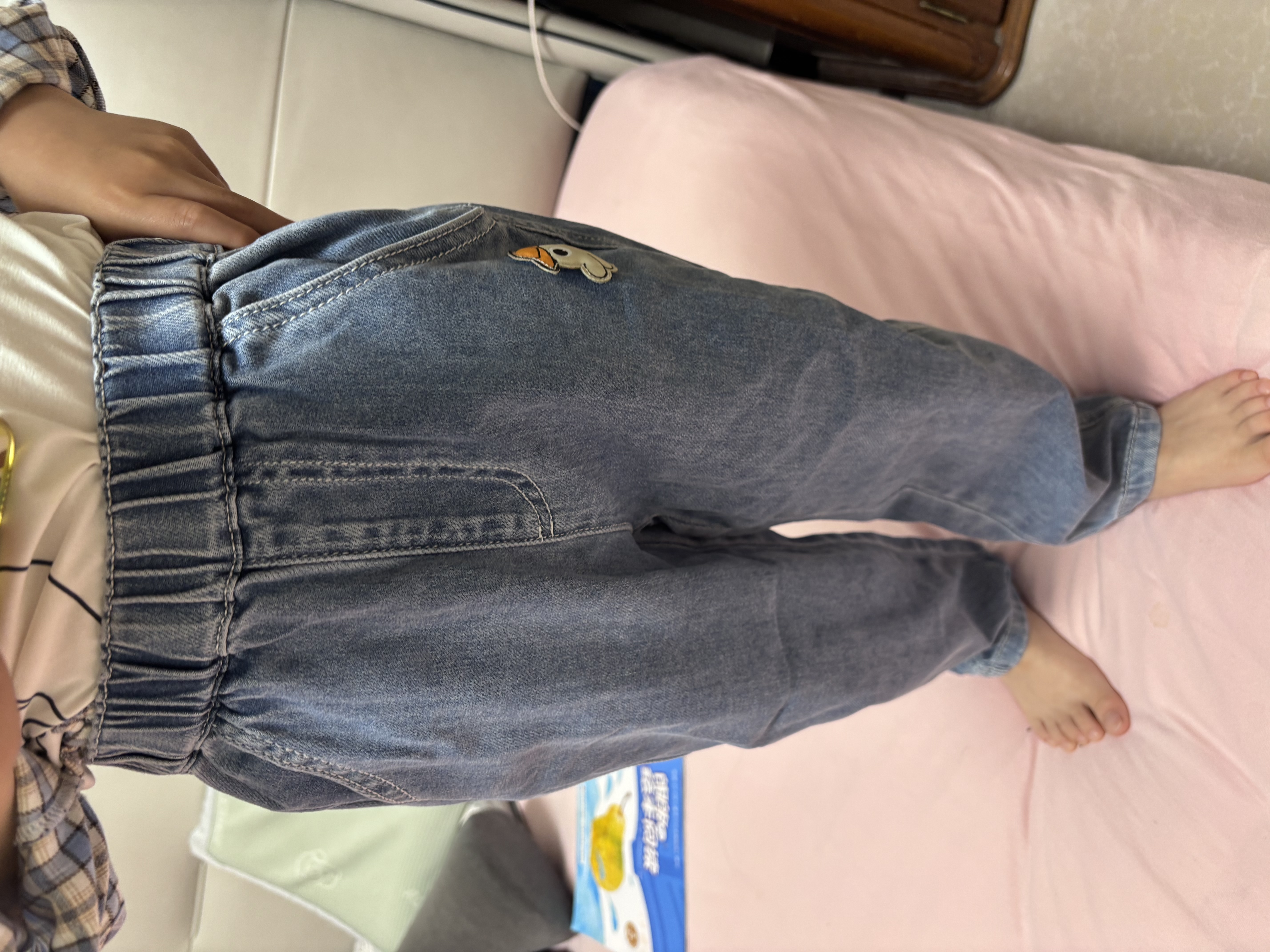 巴拉巴拉童装宝宝牛仔裤男童女童长裤2025秋萝卜裤松紧腰百搭209325108206 实拍图