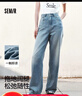 森马（Semir）森柔牛仔牛仔裤女凉感阔腿裤25夏显腿长裤子109325124006 实拍图