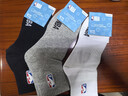 NBA袜子男士运动袜夏季抗菌防臭消臭吸汗无骨棉袜跑步中筒袜3双 实拍图