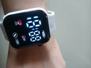 其他品牌高颜值LED手表时尚方形学生科技感超强夜光数字个性运动 太空白 实拍图