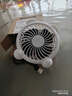 白色熊猫USB充电风扇学生宿舍办公室桌面风扇家用轻音静音4羽叶大风量风扇手持便携户外露营风扇 4寸白色小熊猫【插电款直径10cm】 实拍图