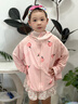 牧萌儿童防晒衣男女童防晒服夏季冰丝凉感宝宝防晒外套披肩 水蜜桃 L 实拍图