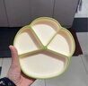 COOKSS 宝宝餐盘硅胶婴儿学吃饭分格儿童餐具辅食碗餐盘带吸盘 双拼绿 实拍图