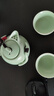 页川百世（YeChuan Best）旅行功夫整套茶具车载户外便携快客杯陶瓷茶具商务送礼佳品 粉青一壶二杯【泡沫包装】 实拍图