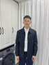 罗蒙外套男秋季商务男士翻领行政夹克上衣干部厅局风爸爸装i8藏青XL 实拍图