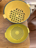 双层塑料洗菜盆沥水篮子厨房神器多功能客厅家用水果盘洗水果菜篮 青黄色 1个 实拍图