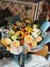 艾斯维娜鲜花速递向日葵混搭花束生日礼物全国同城配送 向日葵香槟韩式花束 实拍图