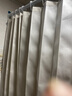 景万居家日用折叠浴帘套装免打孔防水布卫生间浴室隔断帘淋浴隐形高档干湿分离 米白色【浴帘+挂钩+白杆+侧磁】 适用墙距120-150cm【浴帘2米高】 晒单实拍图