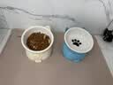 憨憨乐园猫碗陶瓷猫粮双碗斜口狗碗狗盆狗粮宠物幼猫咪吃饭食盆喝水喂食 实拍图