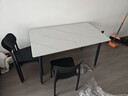 曼丘岩板餐桌家用轻奢现代简约小户型饭桌客厅长方形大理石餐桌椅组合 哑光白12mm（单桌） 1.2m *宽70cm【推荐】 实拍图