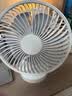 Hulker 大扇面桌面小风扇USB可充电台式办公室学生宿舍床头大风力便携电风扇 升级七叶羽静音风扇 6寸插电款 实拍图